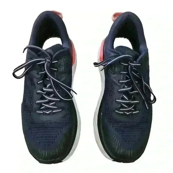 Hoka One One Bondi 7 Womens Running Shoes in Black Iris/Ballad Blue 9 - Picture 2 of 13